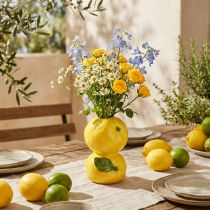 Artikel Bloemenvaas citroen keramiek vaas decoratie Mediterraan H13cm