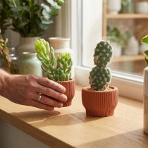 Artikel Kunstplanten Succulent Cactus Kunstmatige groene plant 14,5/15,5 cm 2 stuks