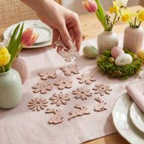 Artikel Strooidecoratie hout, strooistukken lente Pasen roze 2–4cm 64st