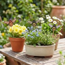 Artikel Bijensteker houten bloemsteker natuurkleurig 34cm 12st