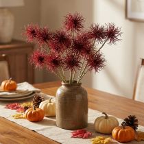 Artikel Xanthium kunstbloem herfstdecoratie rood 6 bloemen 80cm 3st