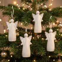Artikel Engelhangertje, decoratief figuurtje om in de kerstboom te hangen, 8 cm, 4 stuks