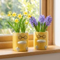 Artikel Cilindrische decoratieve keramische vaas in de vorm van een eend voor een stijlvol huis, 13 cm, 2 stuks