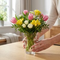 Artikel Glazen vaas helder Ø8cm H11cm voor tafeldecoratie