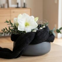 Artikel Decoratief wollen koord, viltwol voor creatieve knutselprojecten en bloemschikken, 2 meter, zwart