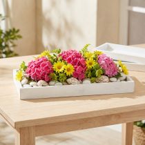 Artikel Decoratief langwerpig houten dienblad, wit shabby chic, 42×14×3 cm, 3 stuks