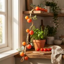 Artikel Kunstmatige tomatenslinger, decoratieve klimplant, levensechte woonkamerdecoratie, 135 cm