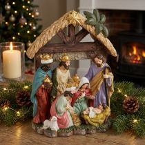 Artikel Kerststal met figuren Kerststal 15,5×7×20cm