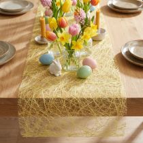 Artikel Deco fleece Sizoweb tafelloper geel 30cm 5m