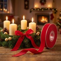 Artikel Fluwelen lint rood decoratief lint fluweel 15mm 7m