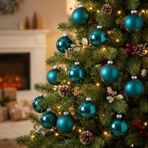 Artikel Kerstbal, mat en glanzend, feestelijke kerstboomversiering, 6 cm, 24 stuks