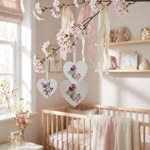 Artikel Decoratief hart om op te hangen, hart elf hanger decoratie 12cm 6st