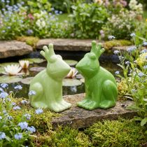Artikel Decoratief kikker keramiek, kikkerprins paar zomerdecoratie 13×8×16cm 2st