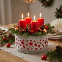 Artikel Plantenschaal voor Advent, plantenbak met sterren, betondecoratie Ø20cm H11cm
