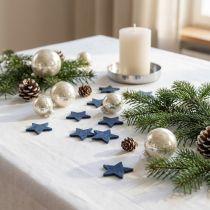 Artikel Kerststrooidecoratie, verspreide sterren, blauw Ø4/5cm 40 stuks