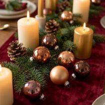 Artikel Kerstballen abrikozenmix boomballen glas Ø4cm 24 st