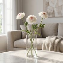 Artikel Kunstmatige ranunculus met delicate bloesems voor stijlvolle en onderhoudsvriendelijke decoratie, 51 cm, 3 stuks.