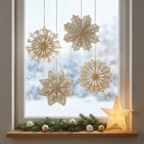 Artikel Elegante papieren sneeuwvlokken voor winter- en kerstdecoraties