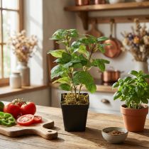 Artikel Munt in Pot Kunstmatige Kruiden Groene Plant H24cm