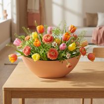 Artikel Decoratieve kom plantenbak abrikoos 34cm x 11cm H11cm