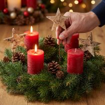 Artikel Decoratieve sterren voor het plakken van boomschorsdecoratie sterren Advent 22cm 24 st