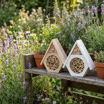 Artikel Insectenhotel Honingraat Bijenhotel Hout Wit Naturel H18.5cm 2st