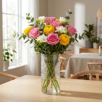 Artikel Bloemenvaas, glazen vaas, kaarsglas, glazen lantaarn Ø11,5cm H23,5cm