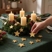 Artikel Strooidecoratie sterren mix 4-5cm goud mat 72 st