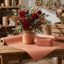 Artikel Bloemenzijde 50cm geruit rood 5kg