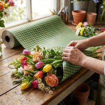 Artikel Bloemenzijde 75cm ruitgroen 8kg