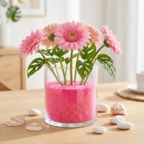 Artikel Decoratief zand roze knutselzand gekleurd zand 0,5 mm neon roze 1 kg