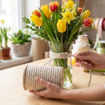 Artikel Jute lint jute koord koord jute decoratie creme wit Ø7mm 5m