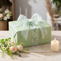 Artikel Organzalint, chiffonlint, groen plantenlint, 40 mm x 15 m