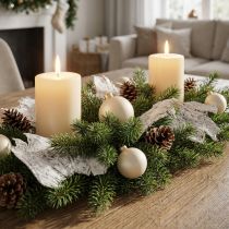 Artikel Witte palmvezel decoratieve gedroogde planten 250g knutselmateriaal