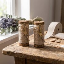 Artikel Garenklos met decoratieve schaar Ø6,5cm H15cm 2 stuks Vintage stijl