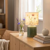 Artikel LED-tafellamp met bloemenpatroon voor stijlvolle woonkamerverlichting, 23 cm