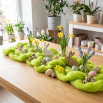 Artikel Groene zachte viltwol voor decoratie en creatieve projecten 200 cm