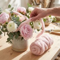 Artikel Lunte Roze Wol Lunte Natuurlijke Wol Waterdicht Kleurvast 5cm 10m