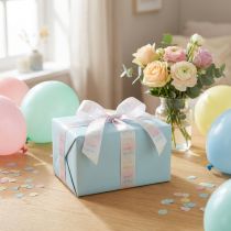 Artikel Cadeaulint Happy Birthday verjaardagsdecoratie 40mm 15m
