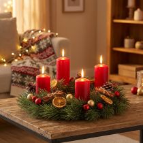Artikel Kunstmatige dennenkrans, 30 cm, kerstversiering, dennengroen, deurkrans, adventskrans