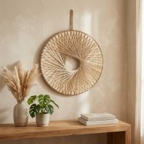 Artikel Boho wanddecoratie houten ring natuurlijke hennep Ø40cm