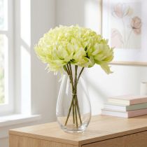 Artikel Boeket chrysanten kunstcrème, geel 28cm 6st