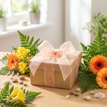 Artikel Organzalint, chiffonlint, jungle-oranje, 40 mm, 15 m