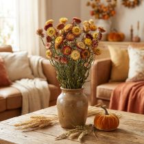 Artikel Strobloem Geel, Rood gedroogde Helichrysum gedroogde bloem 50cm 60g