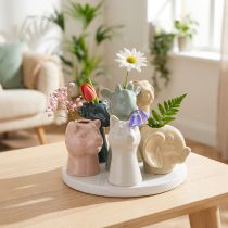 Artikel Decoratieve vaas met dierenfiguurtjes, perfect voor een speelse kamerinrichting, 13 cm