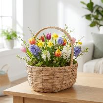 Artikel Mand met handvat plantenmand cadeaumand kunstmatig 31×23×36cm