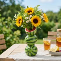 Artikel Vaas watermeloen keramiek vaas zomerdecoratie keramiek H22cm