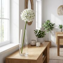 Artikel Sierbloem Allium, kunstbal prei, sierui wit Ø20cm L72cm