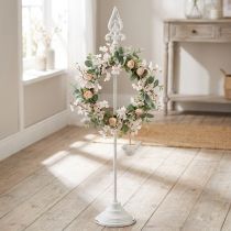 Artikel Kranshouder Shabby Chic Wit Kransstandaard Metaal 4 Haken H76cm