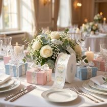 Artikel Decoratief satijnen bruiloftslint "Mr. & Mrs." voor elegante decoratie